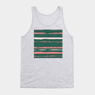 Pink and Teal Summer Stripes Tank Top